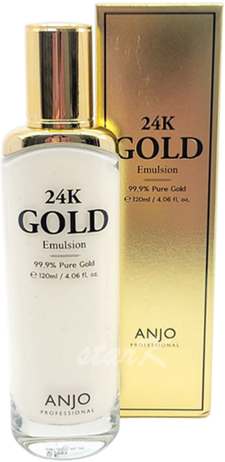 앙쥬 프로페셔널 24K 골드 탄력 보습 에멀전 주름케어 스킨케어, 120ml, 1개