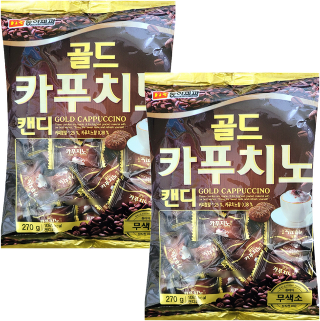동아제과 골드 카푸치노캔디, 2개, 270g