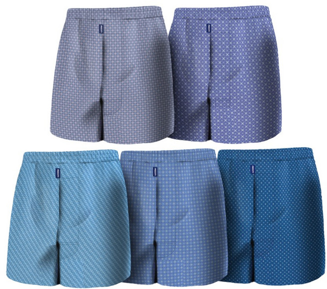 BYC 남자 부드러운 순면 데일리 트렁크팬티 5종세트