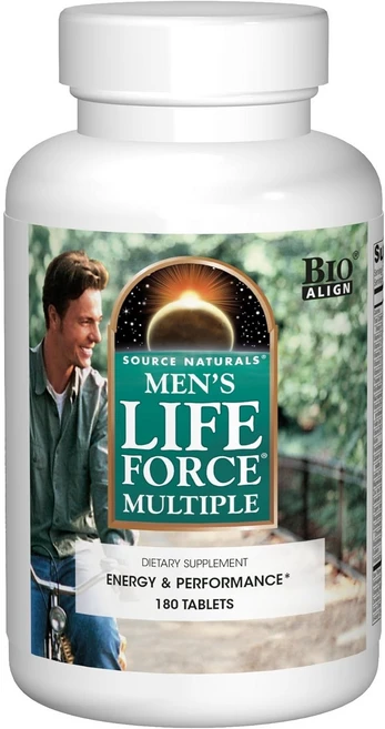 소스내츄럴스 Source naturals Men's Life Force® Multiple 180 tablet, 180정, 1개 - 쿠팡