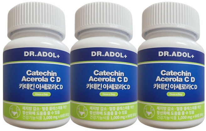 3통 닥터아돌 카테킨아세로라 c d, 3개, 0.9993478738829318