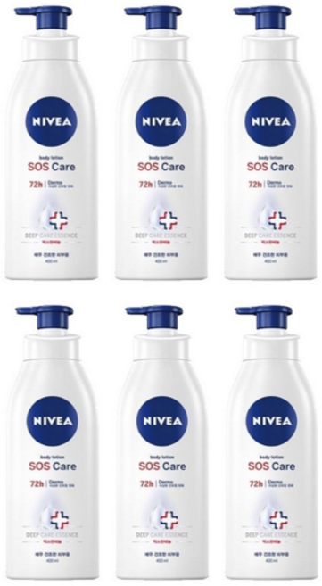 니베아 SOS 케어 바디로션, 400ml, 6개