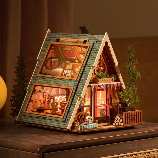 ROBOTIME 로라이프 DIY 미니어처 하우스 로보타임 모형 미니어쳐 조립 rolife 소품 인테리어, 트라이앵글 샬레