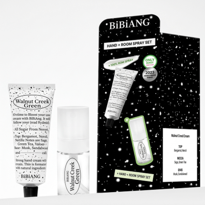 비비앙 니치 퍼퓸 핸드크림 50ml_월넛크릭그린+섬유향수 35ml, 1개, 50ml