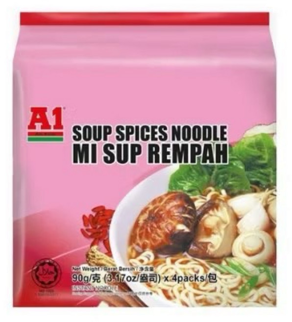 A1 香料湯麵 肉骨茶麵, 4個裝