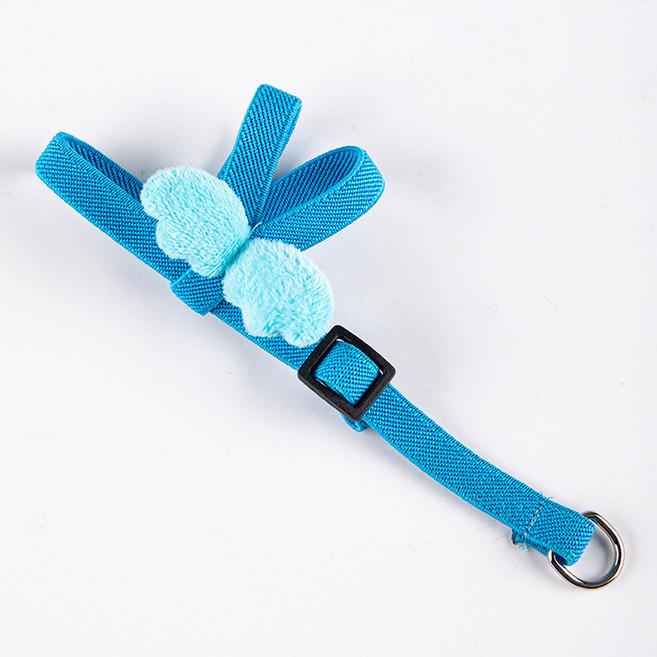 까마느 앵무새 작은 날개 소형 대형 앵무 하네스 리드줄 목줄, 1개, 파란색