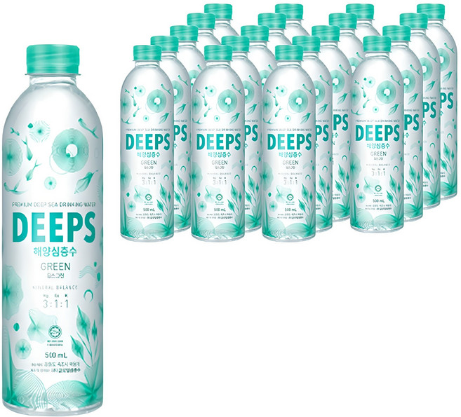 딥스 해양심층수 그린, 500ml, 20개