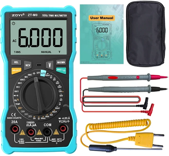 ZOYI ZT-R01 2-in-1 열화상 카메라 및 멀티미터 바닥 누수 탐지 전기 고화질 온도 측정을 위한 고정밀, 01 R01 package1