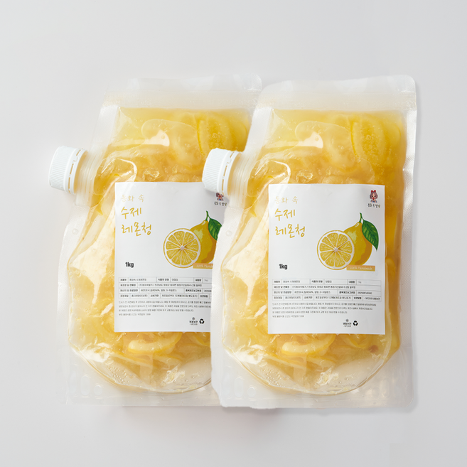 동화속 프리미엄 자일로스 홈카페 수제 레몬청, 1개, 2개입, 1kg
