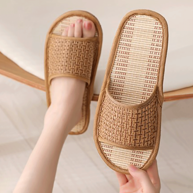 프랜베이 여름 거실 슬리퍼 층간소음 실내화, 1개, 브라운