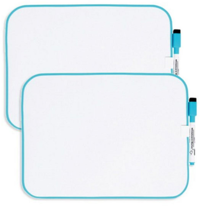 오피스디포 미니 화이트보드 중 2개, 하늘색