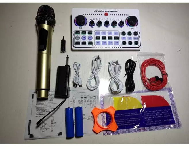 사이버블레이드 Angry Miao 무선 이어폰 블루투스 이어버드 노베이스 블랙, J. 화이트 사운드 카드 및 무선 마이크 패키지