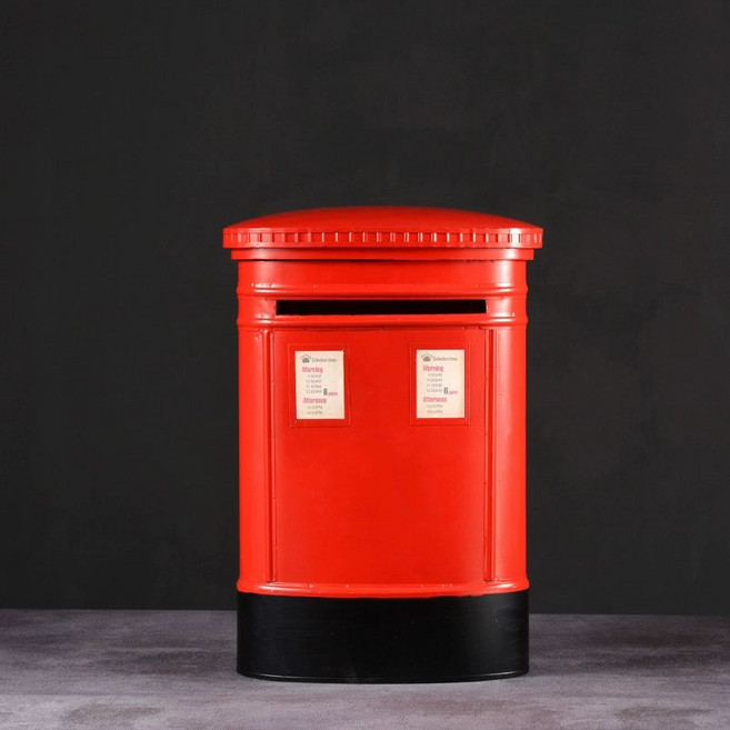 유럽형 철제 우체통 스탠드 빈티지 전원주택 우편함, 투명 무자 크라운