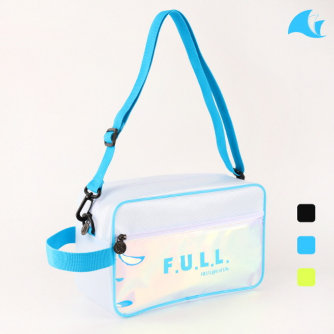 스윗스윔 사각 홀로그램 수영가방 목욕가방 수영장가방, 스카이블루