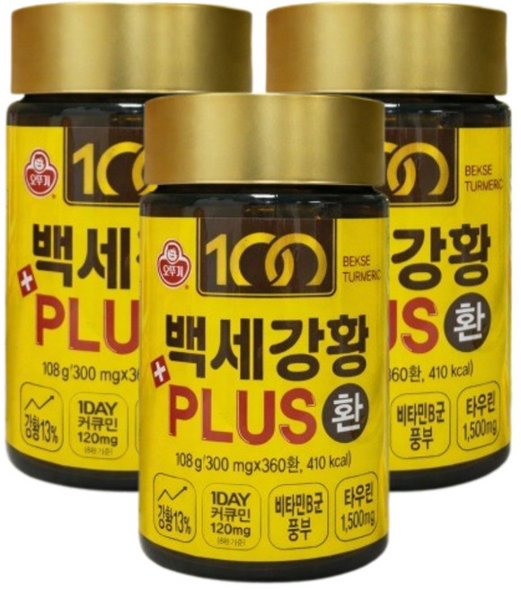 [네이쳐바이]백세 강황환 360환, 108g, 3개