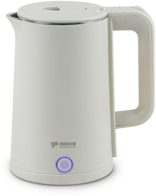 키친아트 허브 SUS304 스텐 이중단열 대용량 원터치 무선 전기주전자, KAEP-1822(아이보리)