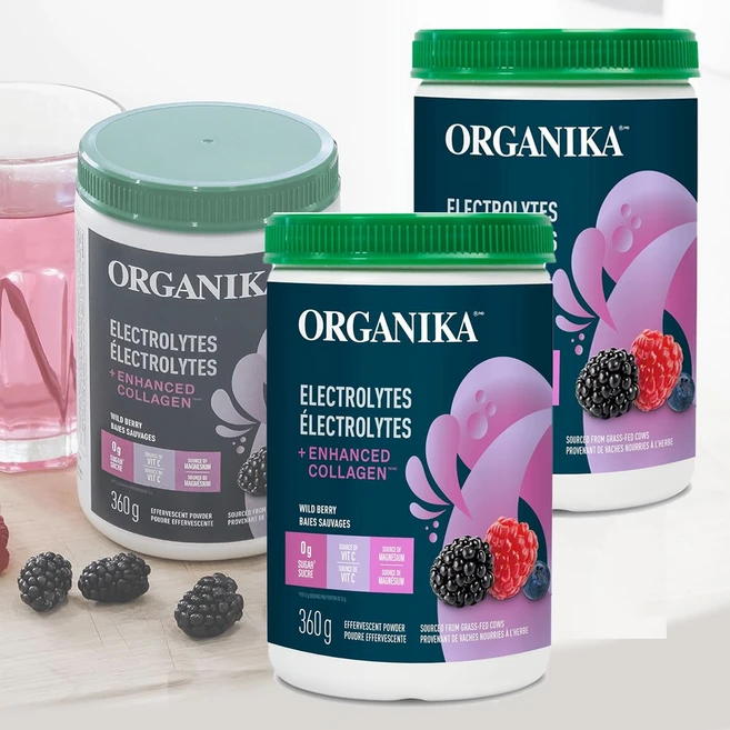 Organika 오가니카 하이드레이션 수분보충 강화 콜라겐 파우더 와일드베리 360gX2개, 360g - 쿠팡