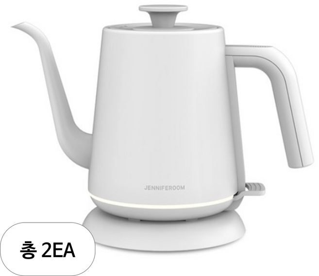 제니퍼룸 무드등 전기 드립포트 0.8L, 2세트, JRK-KT0801WH