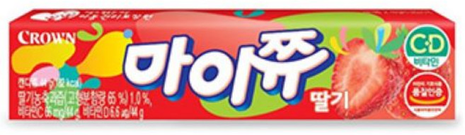 크라운 마이쮸 딸기, 44g, 20개