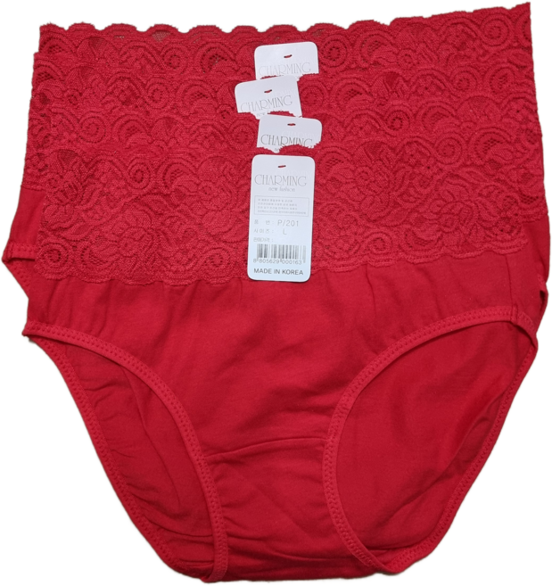 챠밍 레이스 밴드 팬티 4입 (201)