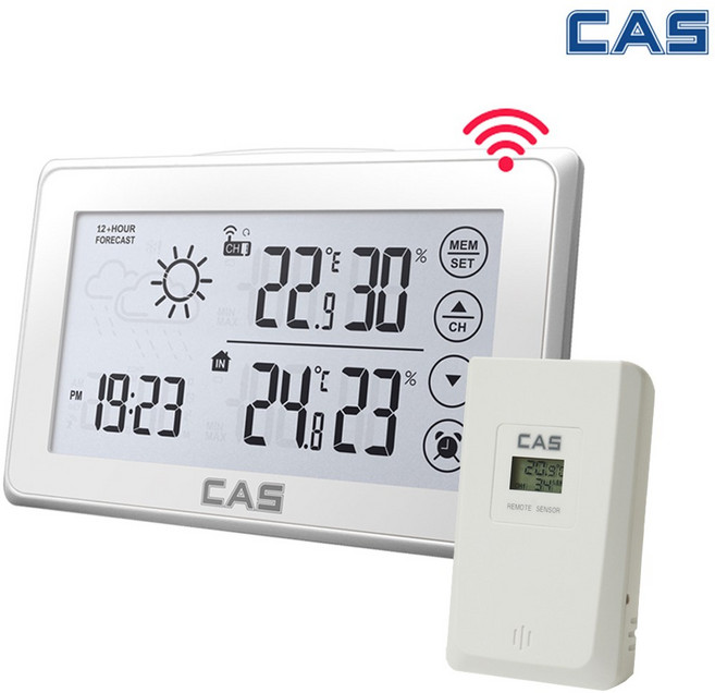 카스 무선 온도계습도계 디지털 외부 내부 온도습도 온습도계 무선리모컨 1개 포함 CLTR-100, 무선리모컨센서1개(본품미포함)