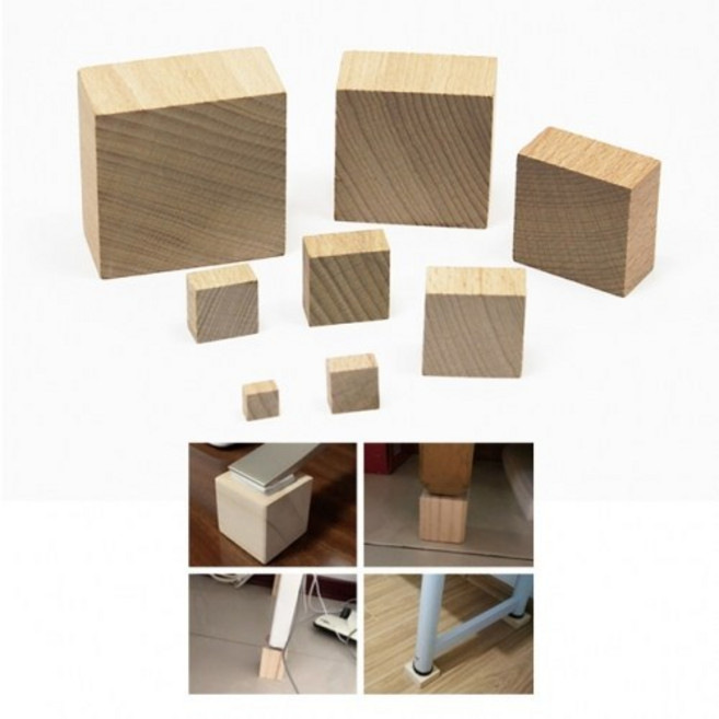 1cm-6cm 목재 블럭쌓기 원목 가구 나무 받침대 교각 우든큐브, 1.25cm×2.5cm×2.5cm(6개)