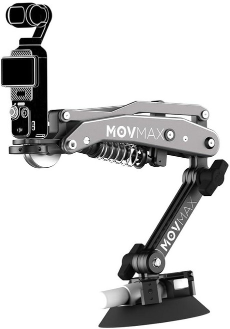 MOVMAX DJI osmo 포켓 4/3 흡착 컵 자동차 마운트용 블레이드 암 4/3/2 Insta 360 및 GoPro Hero 카메라용 스태빌라이저 1/4 범용 잠금, Suction Mount Kit
