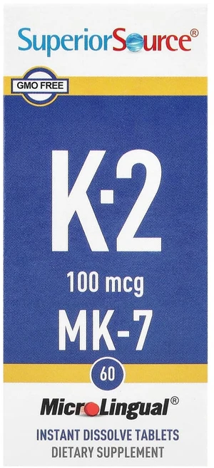 슈페리어소스 비타민 K-2 100mcg MK-7 타블렛, 1개, 60정 - 쿠팡