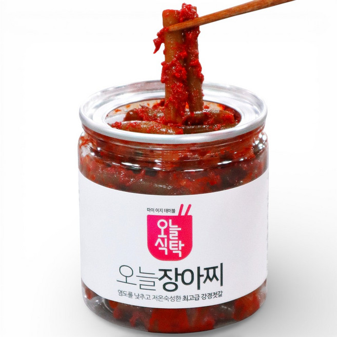 강경 오늘식탁 국내산 고추장 마늘쫑장아찌, 1개, 400g