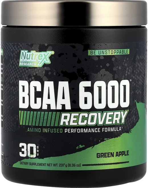 신상할인판매 Nutrex Research BCAA 6000™ 리커버리 그린 애플 맛 237g(8.36oz) 최저가격, NutrexResearchBCAA6000리커버리그린애플, 237g, 1개 - 쿠팡