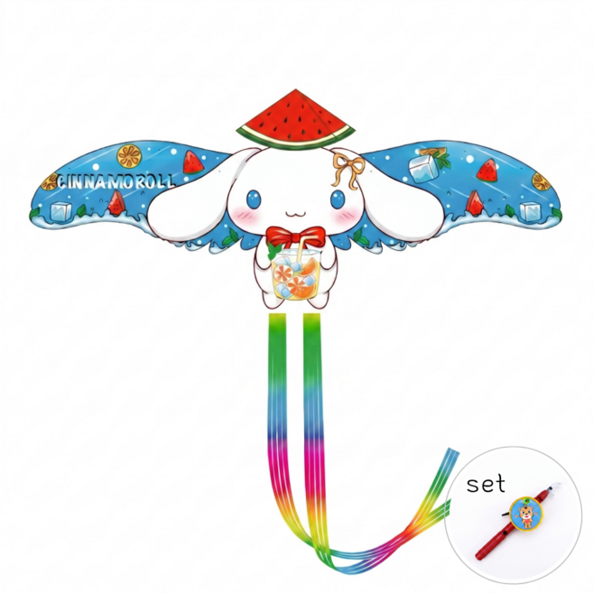 모아컴퍼니 연날리기 연 낚시대 긴꼬리 세트 시나모롤, 1세트