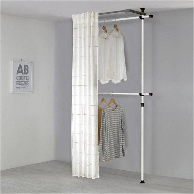 [왕자행거] 왕자 심플2단커튼행거_선택형A타입, 1.블루논시스루_450(BN), 상세 설명 참조