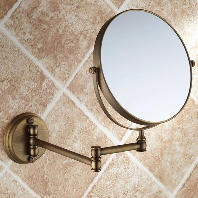 CSM-01BC 브론즈 욕실 화장실 미용 양면 확대경 악세사리 인테리어 황동 면도경
