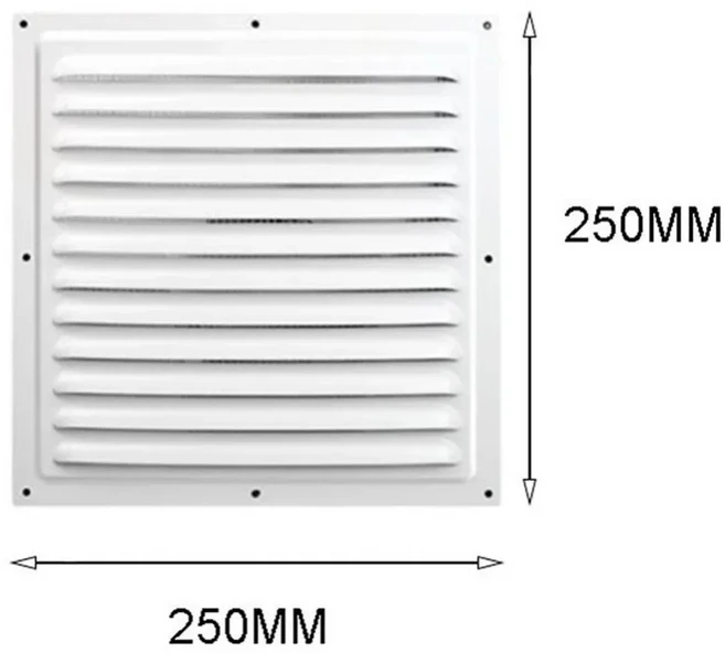 알루미늄 합금 에어 벤트 그릴 난방 냉각 통풍구 플레이트 배기구 100/150/200/250/300/400mm, 08 250x250mm