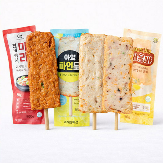 소담채가 밀가루없는 수제 어묵바 핫바 3종, 4세트, 240g