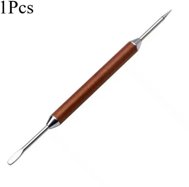 스테인레스 스틸 커피 장식 미술 펜 나무 손잡이 라떼 꽃 바늘 바리 스타 도구 액세서리 모델 호환링, 01 A  1Pcs