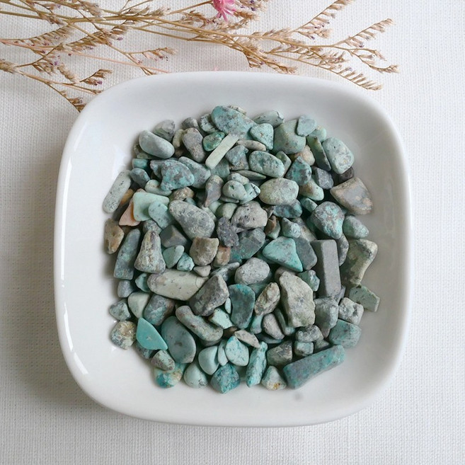 純天然綠松石原礦碎石 50克, 綠色系, 20克