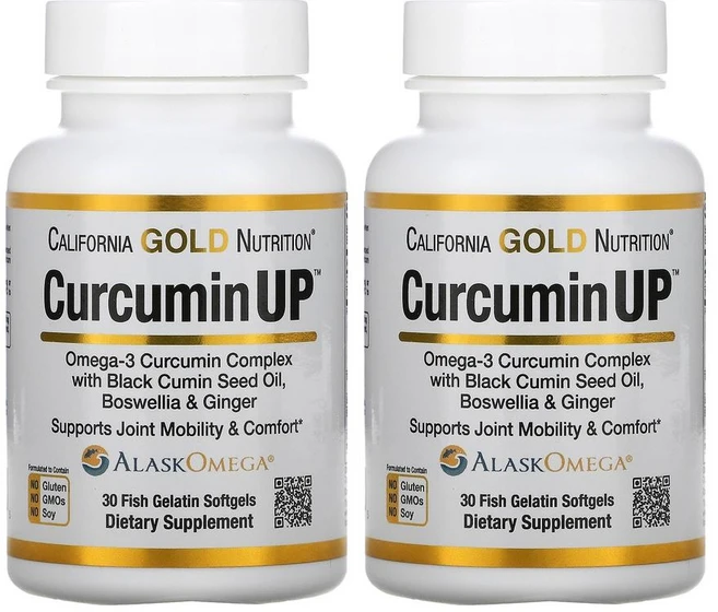 캘리포니아 골드 뉴트리션 커큐민 UP California Gold Nutrition Curcumin UP 30정 2개 - 쿠팡