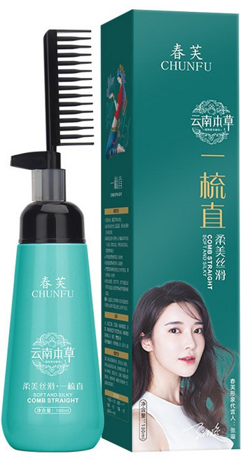 CHUNFU 春芙 一梳直髮膏 柔順護髮 家用DIY 180mL, 1個, 春芙一梳直