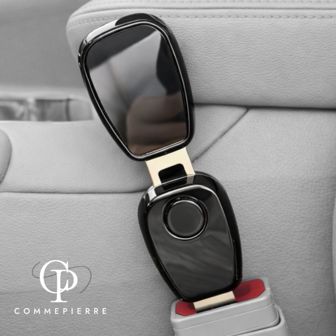 꼼삐에 안전벨트 연장 클립 2p 차량용 버클, 1세트, 블랙