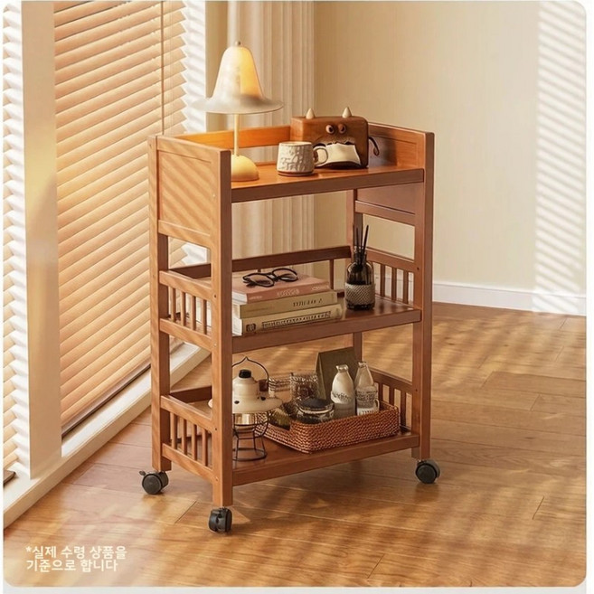 HS A Living 업그레이드 이동식 수납 선반 협탁, 3단, K1