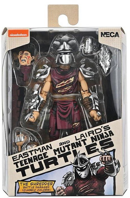 미국출고 평점4.5+ 179495 네카 NECA 십대 돌연변이 닌자 거북이 미라지 코믹스 배틀 데미지 슈레더 17.8cm(7인치) 스케일 액션 피규어