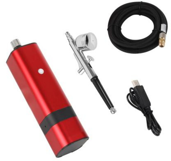 전동 충전식 분무기 자동 농약 살포기 농약분무기 충전 원예용 컴프레셔 에어건 최고의 품질 도착 TM80S 무선 에어 브러시 압축기 키트 32Psi 시작 중지 미니 휴대용 개인, 3) B, 1개