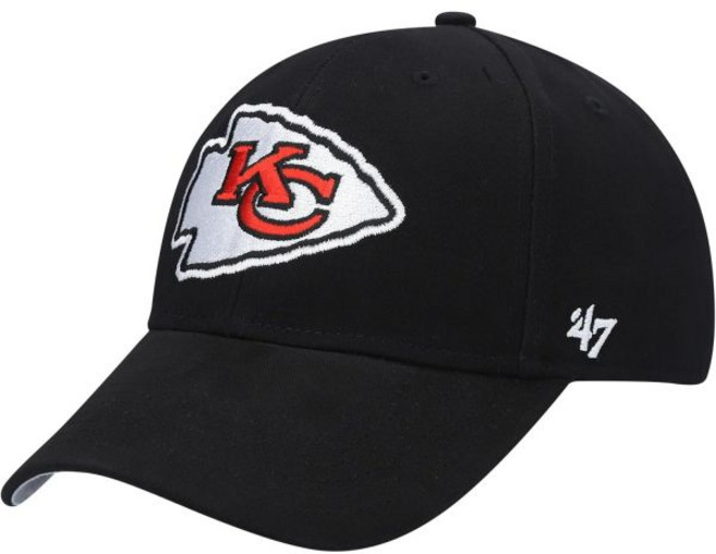 뉴에라 New Era NFL 9FIFTY 블랙 온 조절 스냅백 모자 캡 원 사이즈, Kansas City Chiefs, One Size