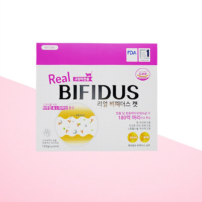 [에스틴] 리얼 비피더스 캣 고양이 유산균 2g*60포, 60회분, 장건강/유산균, 1개