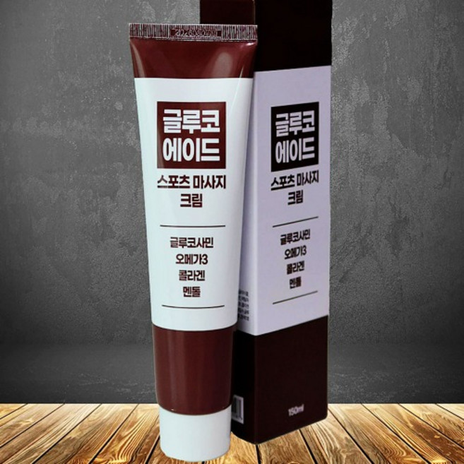 [5개] 글루코에이드 글루코사민 오메가3 통증완화 스포츠 관절 마사지 크림 150ml, 5개, 150g