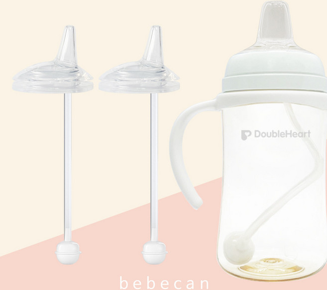베베캔 스파우트 추빨대세트 (+빨대세척솔) / 더블하트 젖병빨대 스펙트라 마더케이 호환, 2개, 스파우트 빨대