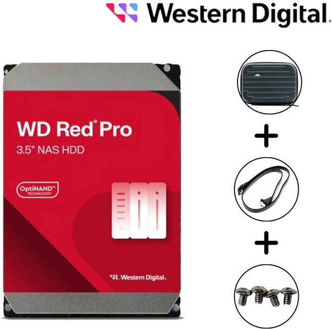 Western Digital WD RED PRO 시리즈 NAS HDD 하드 디스크 드라이브, WD240KFGX, 24TB