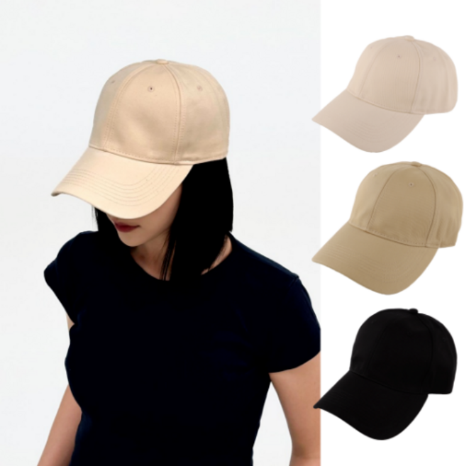 [데일리] 무지 빅사이즈 오버핏 왕대두 볼캡 베이직 캡모자 (3 color)