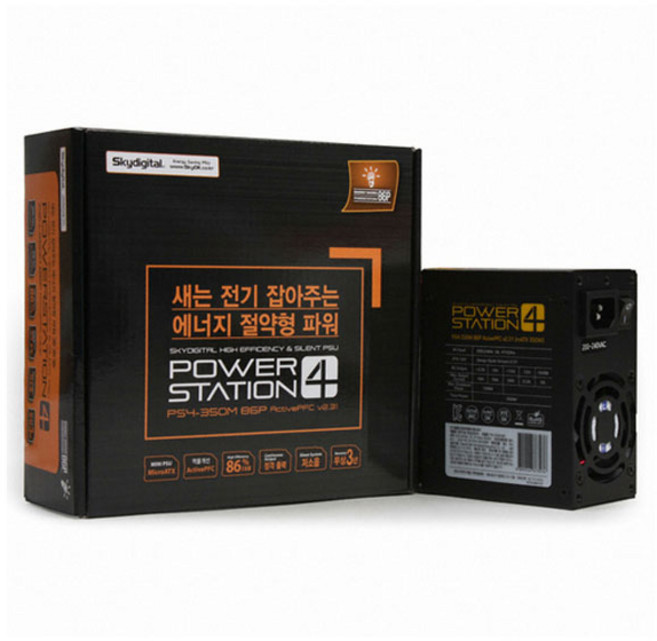 스카이디지탈 파워스테이션4 PS4-350M 86P ActivePFC V2.31 미니 파워서플라이
